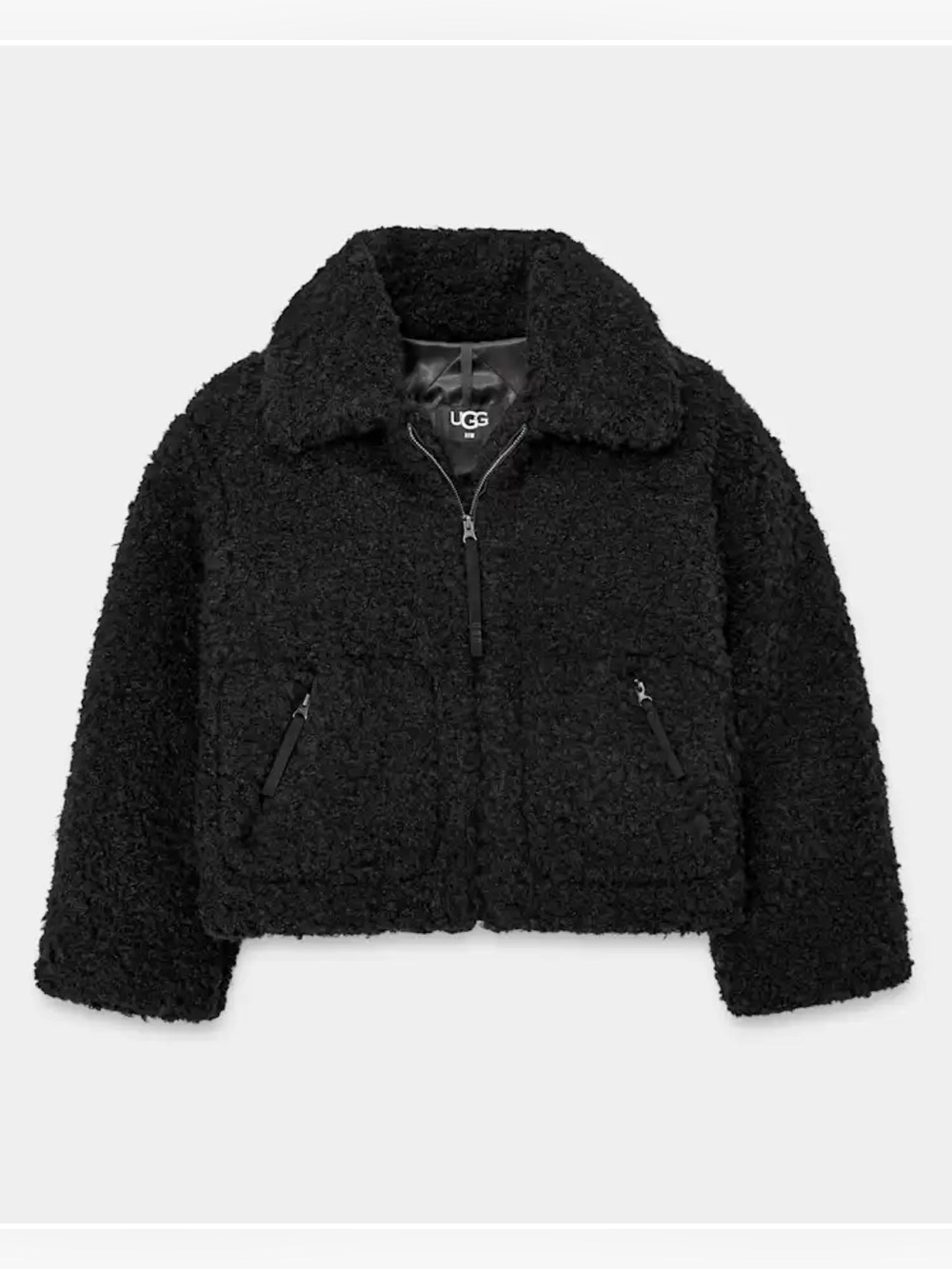 UGG Women's Maeve Black Sherpa Jacket Size Small